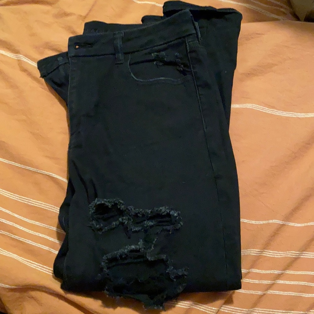 Black ripped jeans